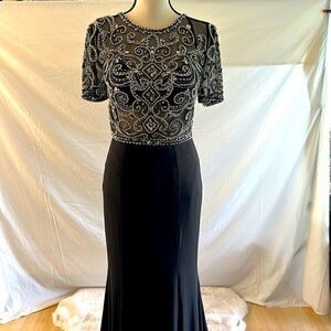 NEW GIGI beaded black dress size 10